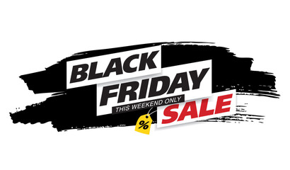 black friday sale banner layout design, vector ilustration