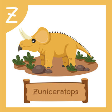 Illustrator of Z for Dinosaur zuniceratops
