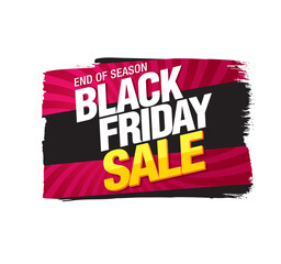 black friday sale banner layout design, vector ilustration