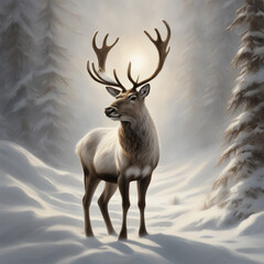 deer in the woods  generative ai