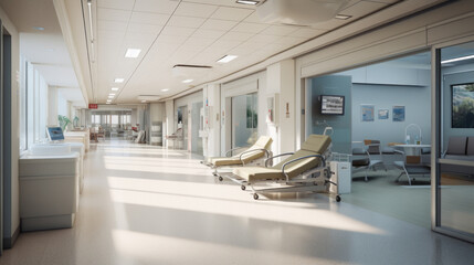 Fototapeta na wymiar View of modern hospital interior