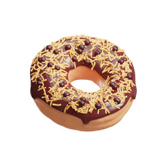 Donut 3D illustration of food, bakery