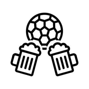 Black line icon for Sports bar