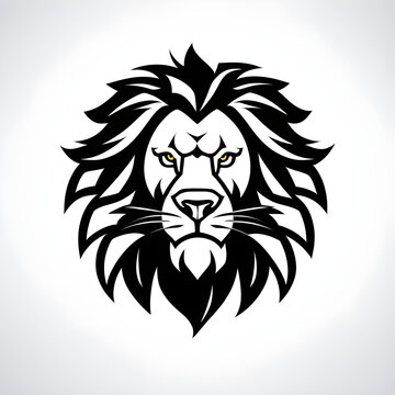 lion head illustration mascot logo