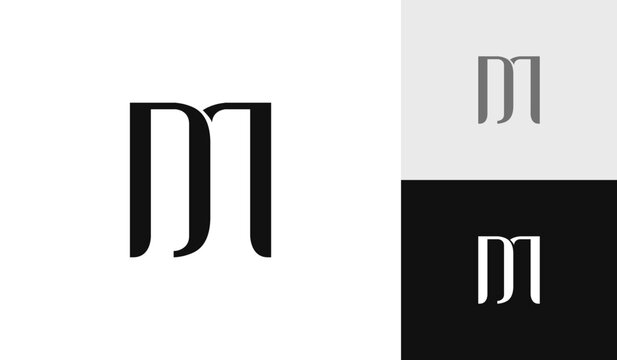 Letter DM initial monogram logo design