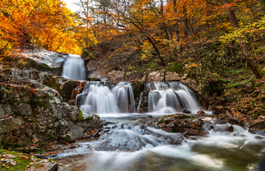 waterfalls in autumn