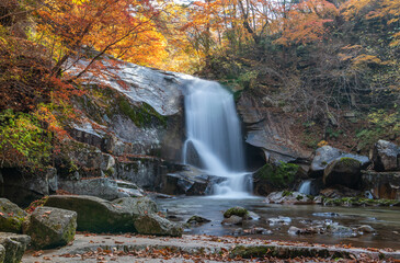 waterfalls in autumn