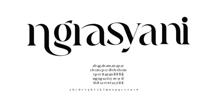 Classy Elegant Ligature Font Alphabet Typeface Typography