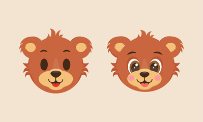 Cute little bear. Vector illustration