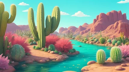 Photo sur Aluminium Turquoise stunning desert panorama