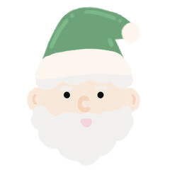 Santa Claus Head Cartoon illustration For Christmas Festival