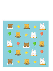 pattern with animals illustration baby pattern