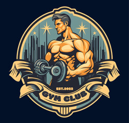 Gym club logo, fitness logo design.