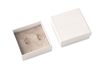Jewelry box on white background studio shot