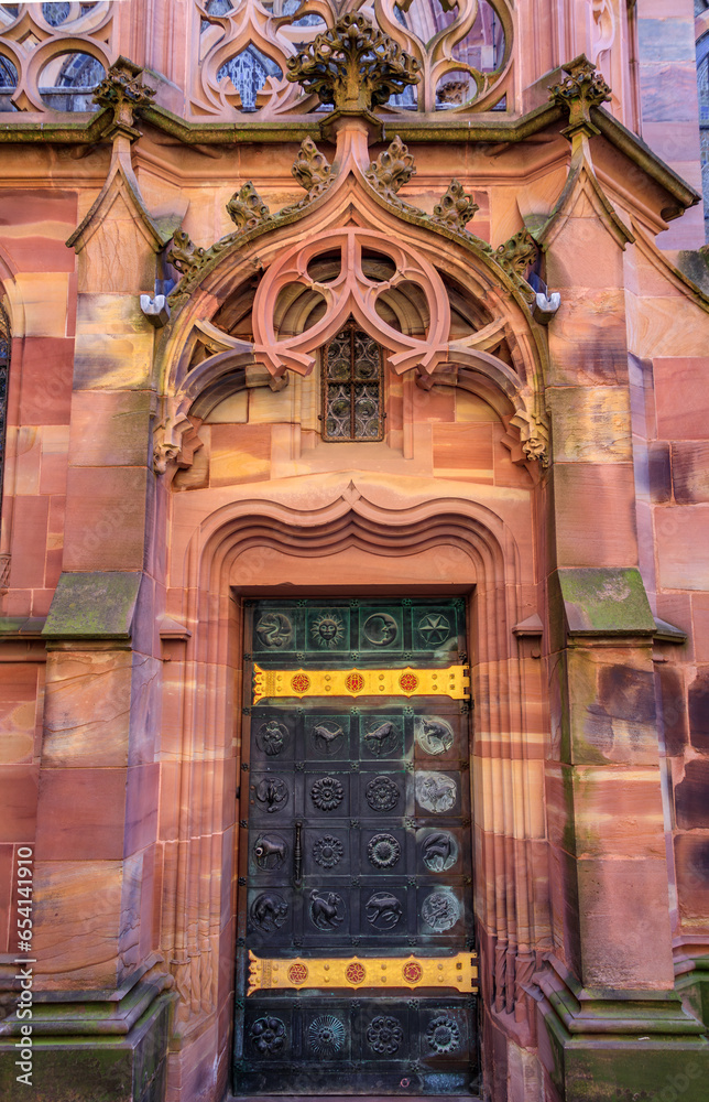 Sticker Ornate Gothic facade of the Notre Dame Cathedral in Strasbourg, Alsace, France