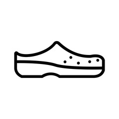 Black line icon for Clogs