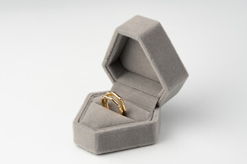 Jewelry box on white background studio shot