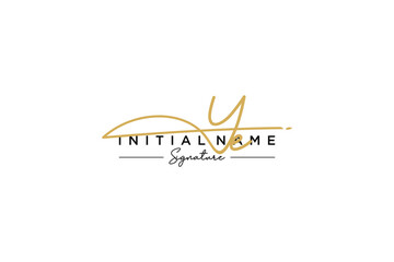 Initial YE signature logo template vector. Hand drawn Calligraphy lettering Vector illustration.