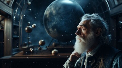 Portrait of astronomer Galileo Galilei.generative ai

