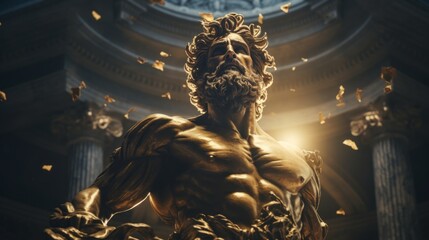 Jupiter - The roman god of sky and thunder.generative ai
