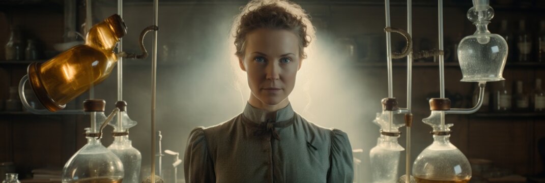 Portrait of scientist Marie Curie.generative ai
