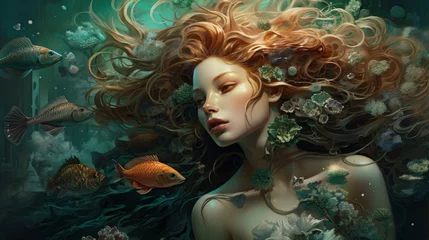 Foto op Canvas A beautiful Mermaid.generative ai  © Luke