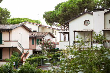 View of a beautiful house in Italy, Marina Romea.