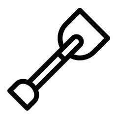 shovel line icon