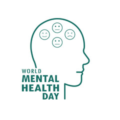 vector international world mental health day background