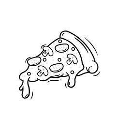 pizza line art