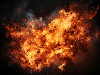 Fire Explosion Effect. Fire Blast
