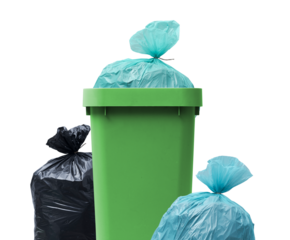 Garbage bags at the park