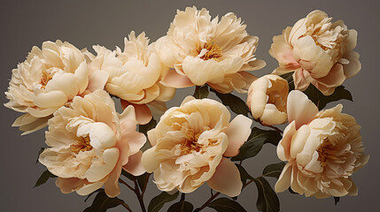 Peonies on a neutral background.
