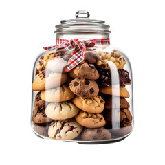homemade christmas cookies in glass jar