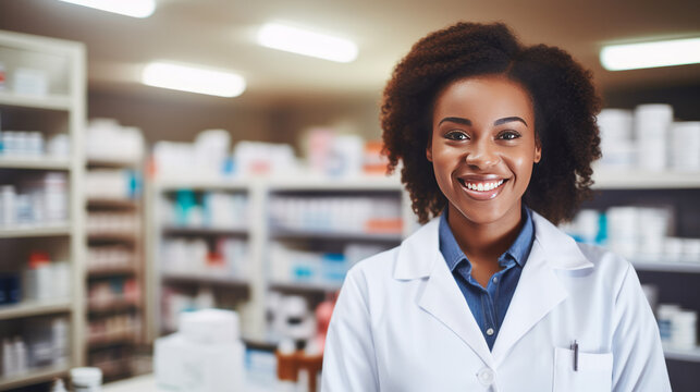 ai generated  portrait of a female pharmacist