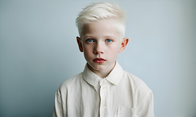 albino child very white skin light eyes