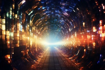 a luminous tunnel. Generative AI