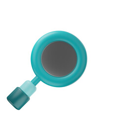 Magnifying 3D illustration for business concept