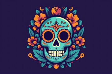 day of the dead flat logo.