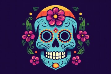 day of the dead flat logo.