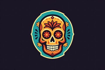 day of the dead flat logo.