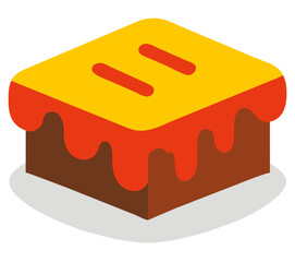 piece of cake on a plate