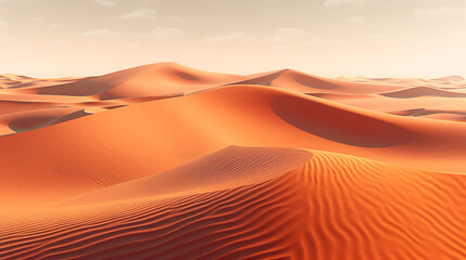 Fototapeta na wymiar Rippling desert sands under a blazing sun, creating a mesmerizing texture of undulating patterns and shadows