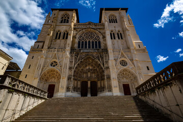 Saint-Maurice Cathedral, medieval Roman Catholic church in Vienne, France - obrazy, fototapety, plakaty