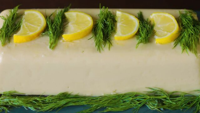 Traditional fava with dill. Mashed broad beans fava appetizer. Traditional Turkish dishes, Turkish food Fava.