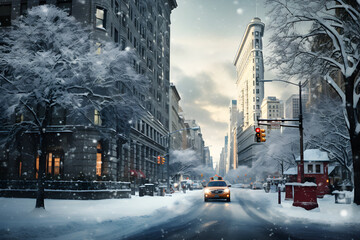 winter in the city , New York