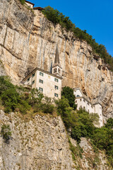 Sanctuary of the Madonna della Corona (shrine of Our Lady of the Crown). Italian Alps, Ferrara di...