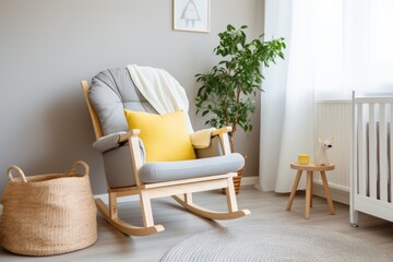 comfortable rocking chair in nursery room