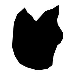 Shaki city map, administrative division of Azerbaijan.