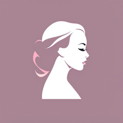 Digital Illustration Of A Beautiful Woman Portrait With Pastel Colours